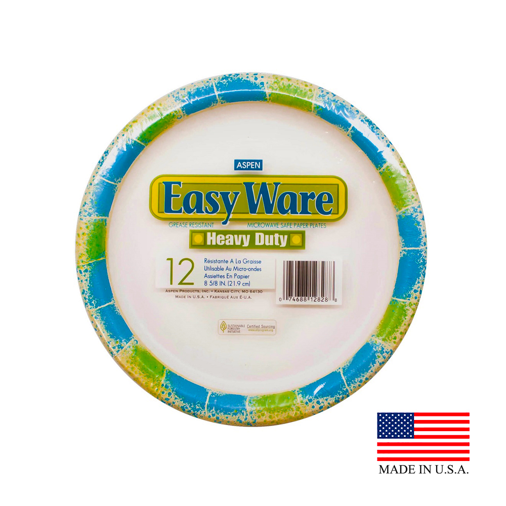 Aspen Products Easy Ware Design 8.75" Coated Round Paper Plate 16128