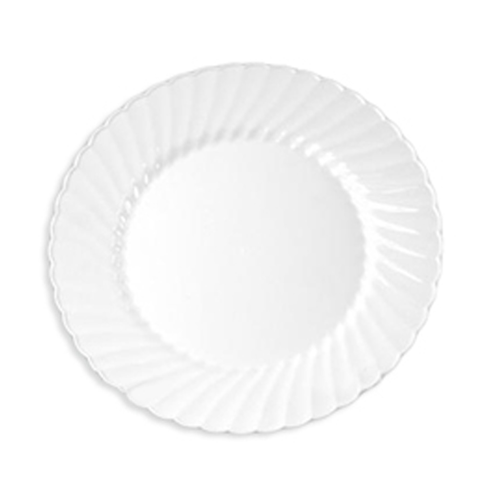 RSCW61512W Classicware White 6" Plastic Scalloped Plate 15/12 cs