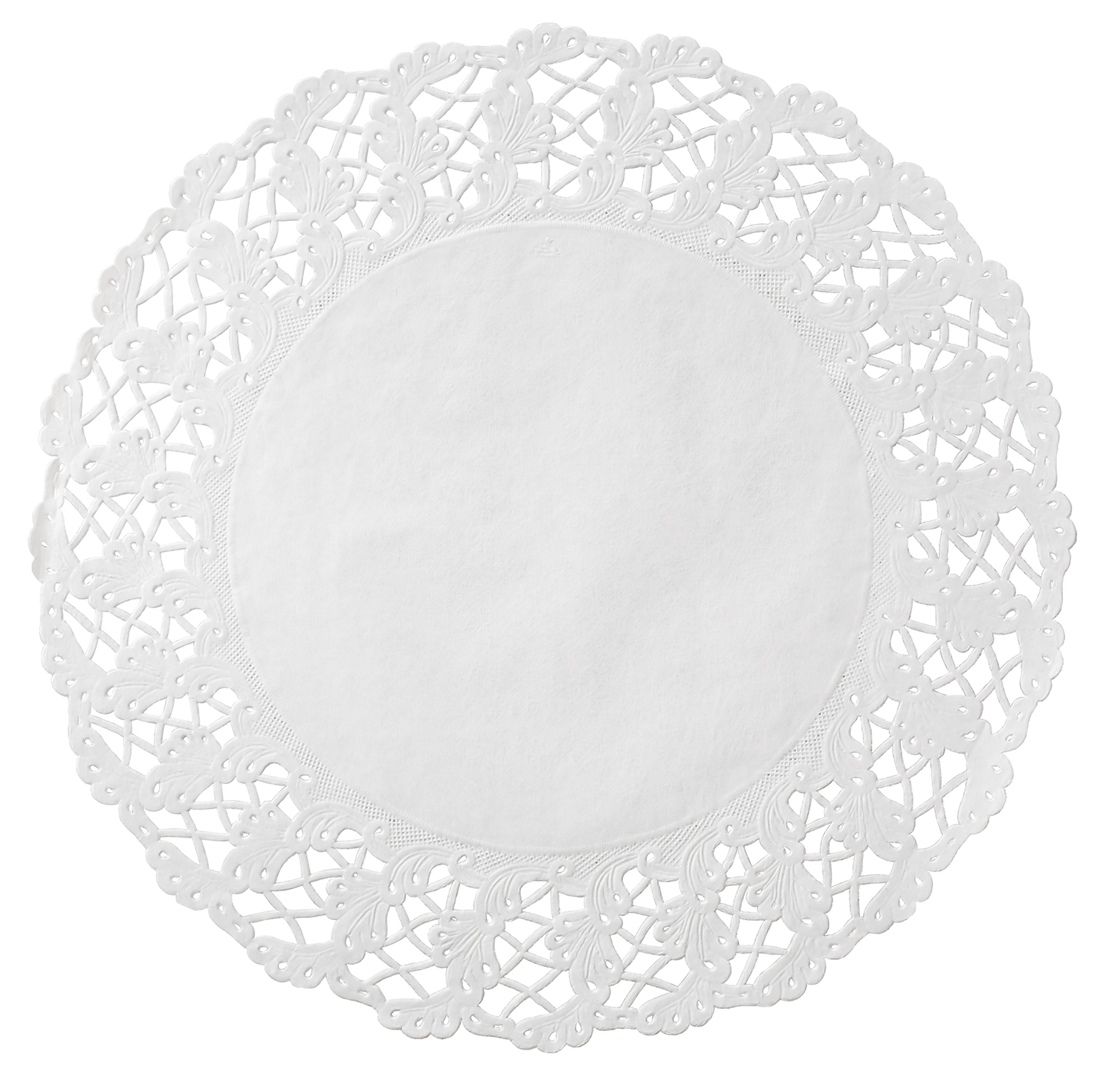 Hoffmaster Cambridge White 14" Lace N Linen Round Paper Doilies