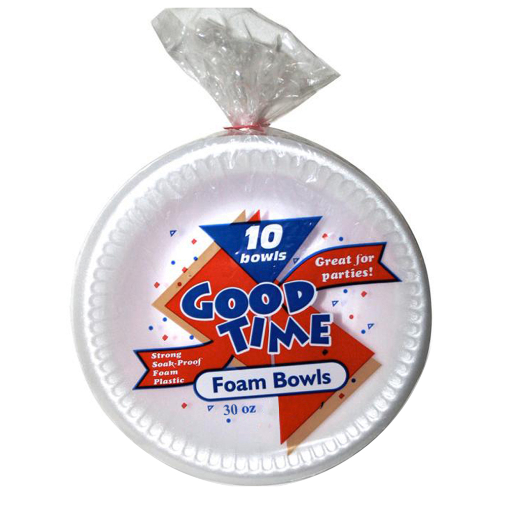 Wholesale Good Time Foam Bowl 10ct - 30oz