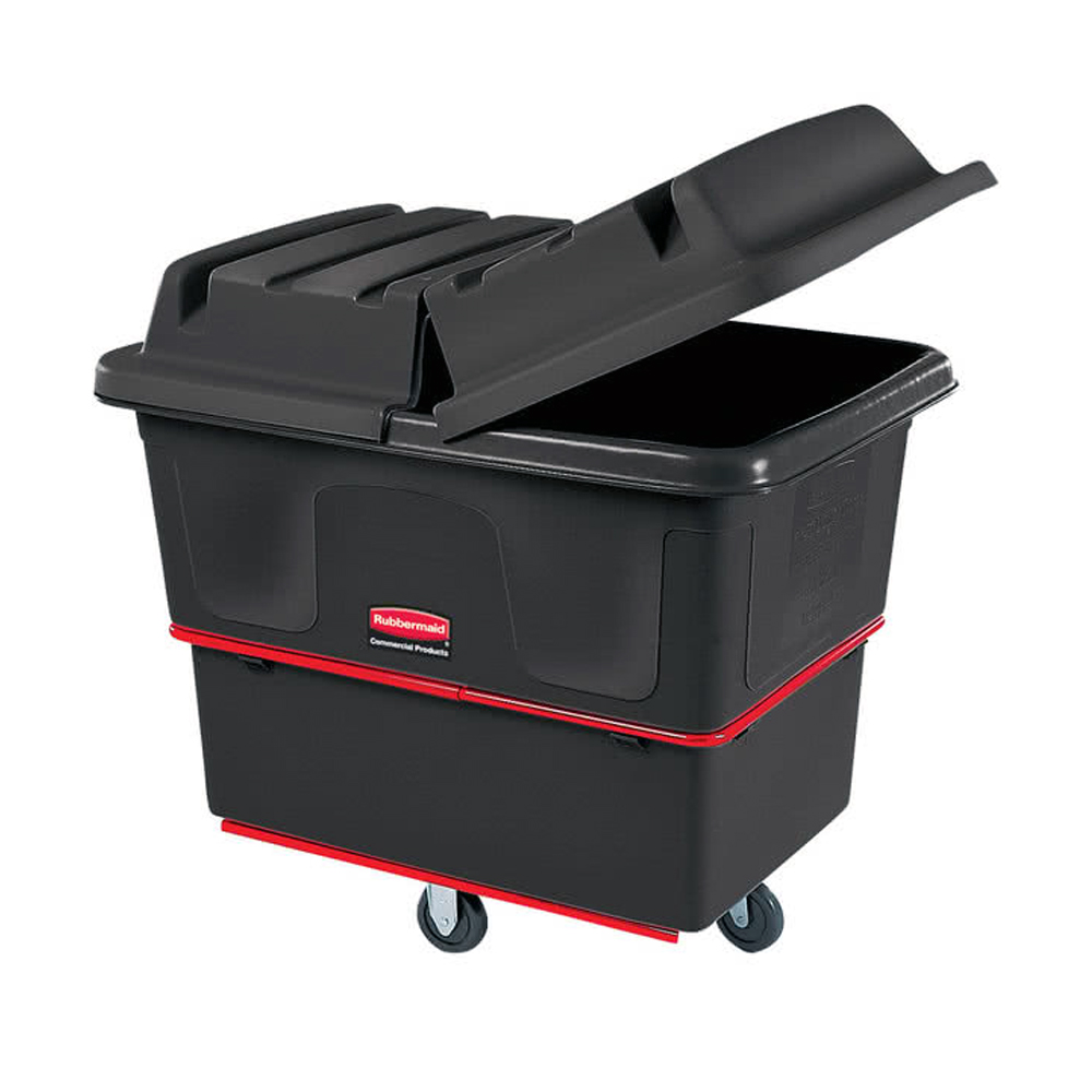 Rubbermaid Commercial Black 80 Cubic Ft. Tilt Truck With Wheels