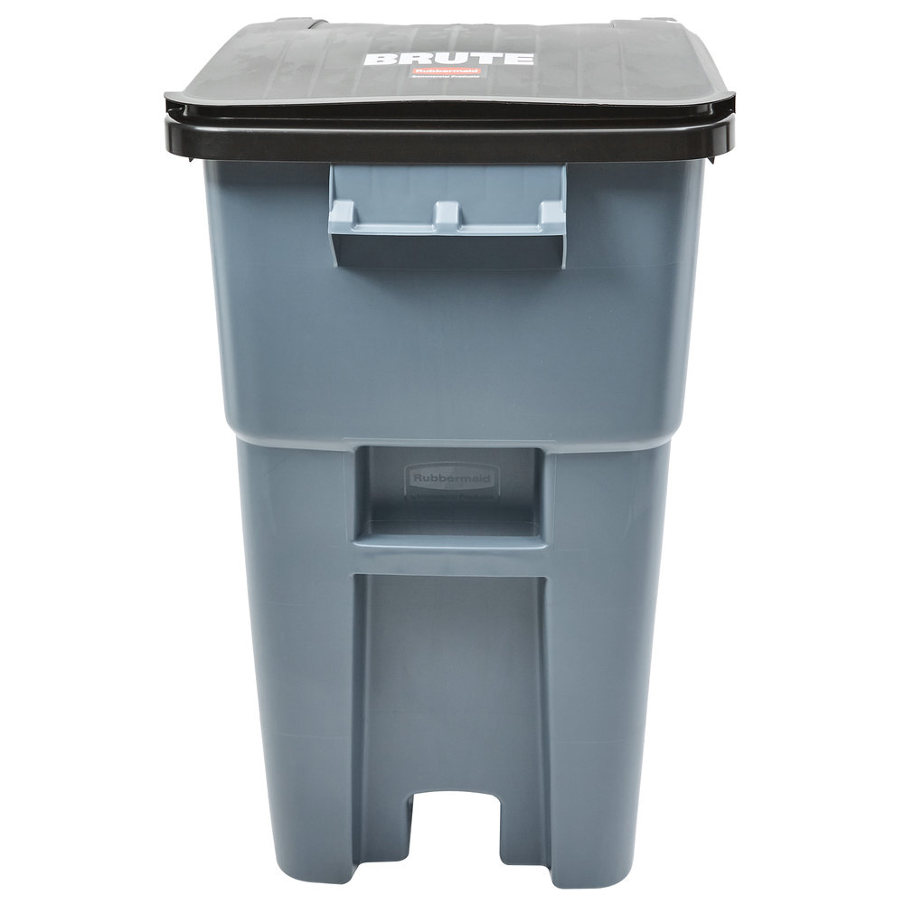 FG9W2700GRAY Brute Grey 50 Gal. Roll Out Trash Can with Lid 1 ea