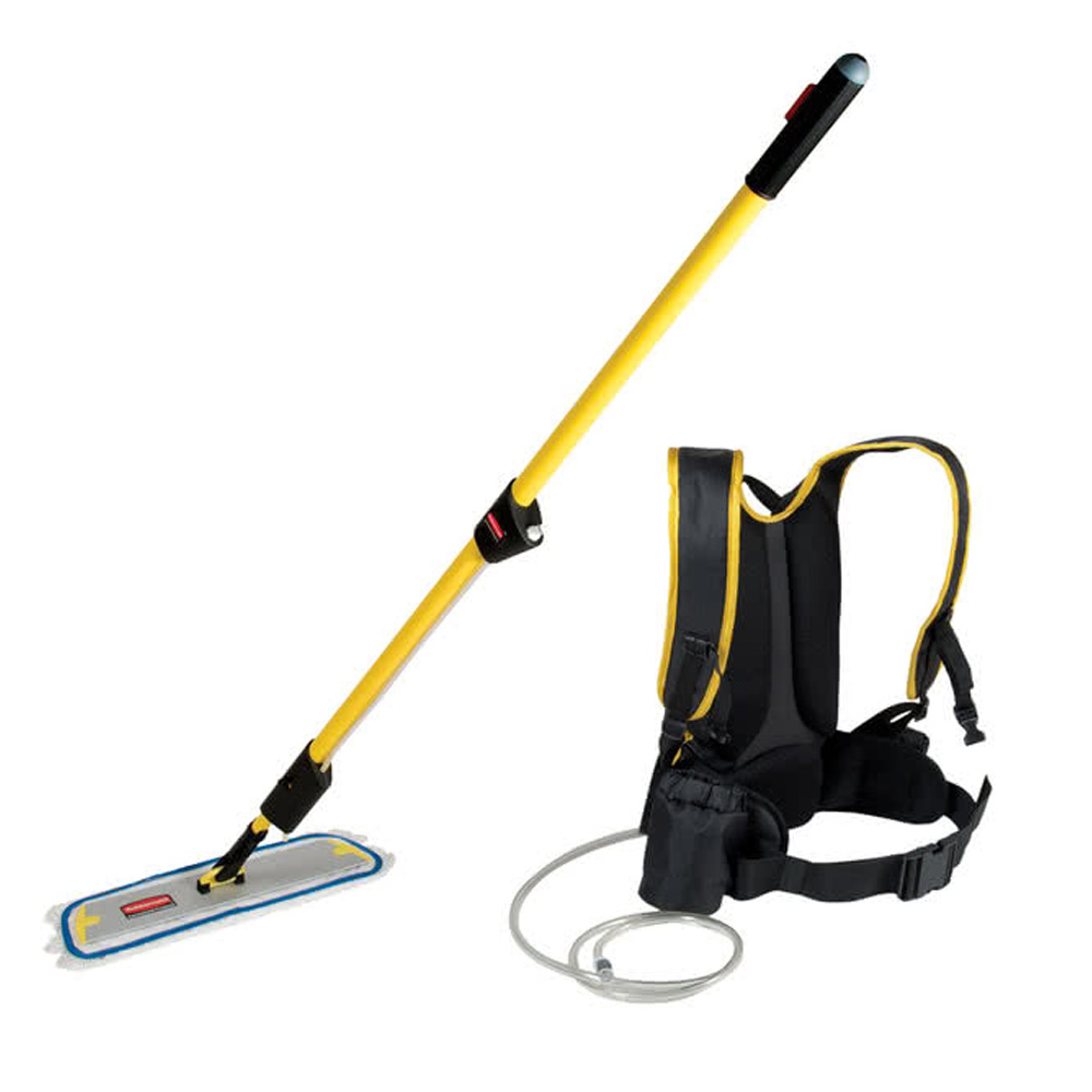 Rubbermaid Commercial Flow Yellow Microfiber Floor Finish Mop Kit FGQ97900YL00 Wholesale