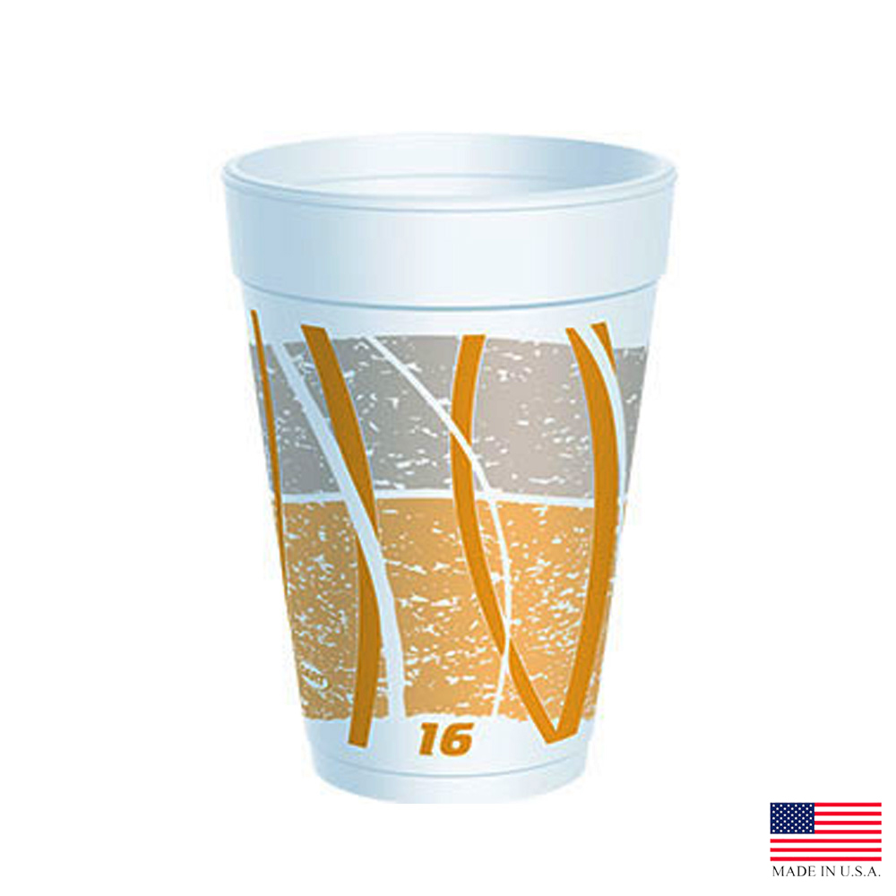 Dart J Cup Orange 16 oz. Impulse Insulated Foam Cup 16J16E