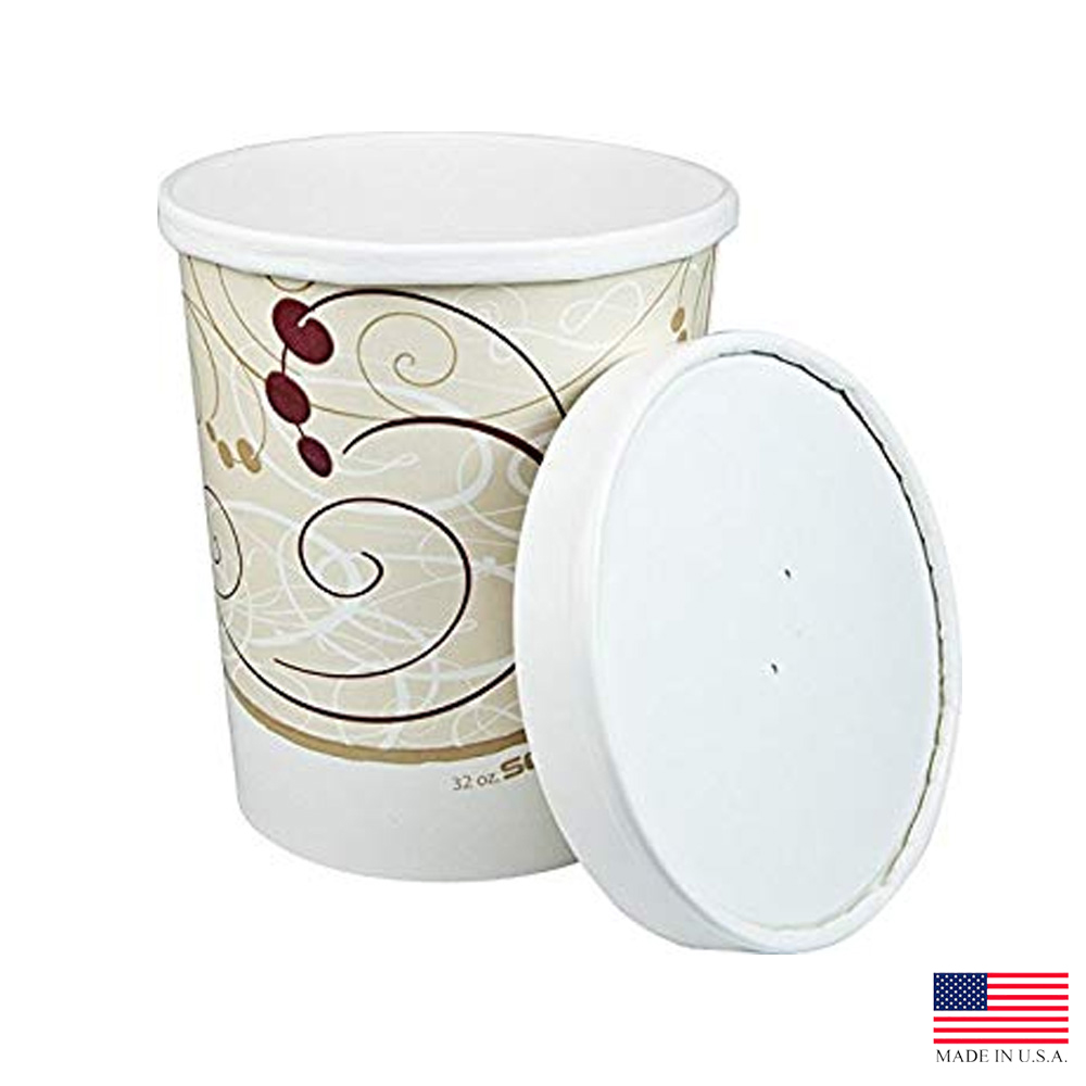 KHB32AJ8000 Symphony Design 32 oz. Poly Coated Paper Soup Container