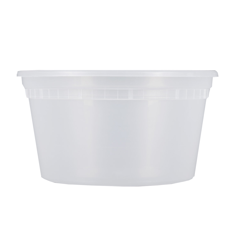 Newspring Delitainer Clear 12 oz. Round Plastic Deli Container Bulk