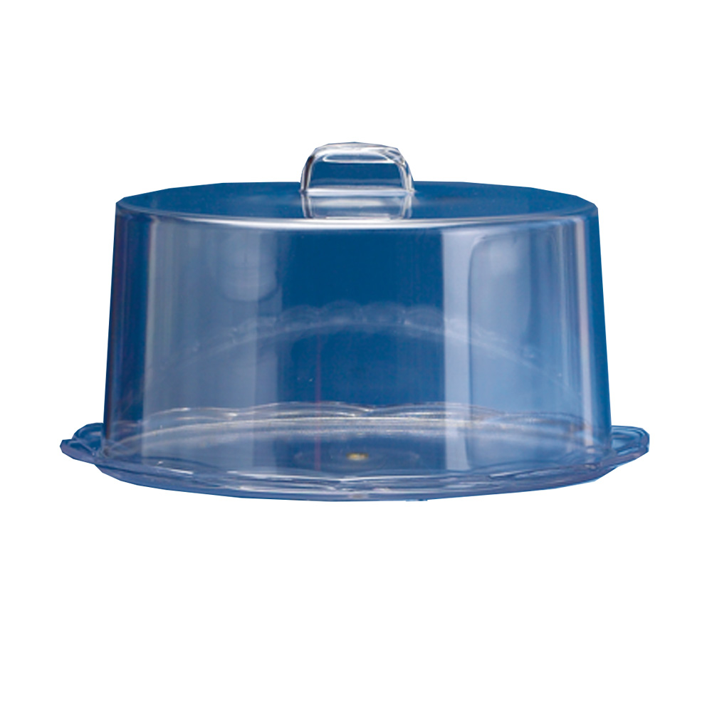 Novelty Crystal Corp. Clear 11.75"x7" Round Plastic Cake Cover/Tray