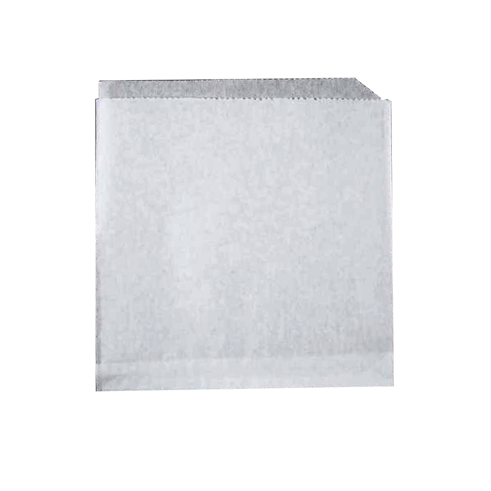 300418 Double  Open Bag White 7"x6.75" Grease Resistant Paper 2000/cs - 300418 7X6.75 WHT DBL OPEN BAG