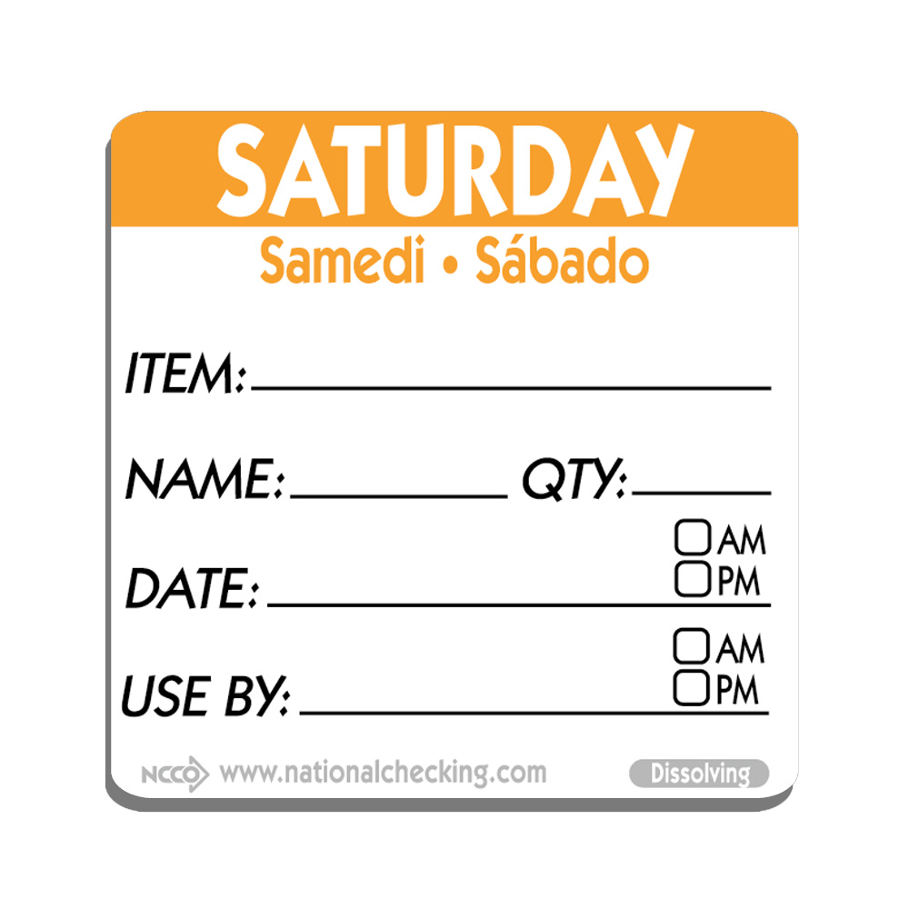 DIDU2206 Orange 2"x2" Label "Use By Friday" 250/cs