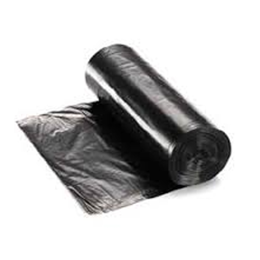 RNY60 Can Liner 60 Gal. 1.3 Mil Black Plastic Extra Heavy Duty On A Roll 10/10 CS