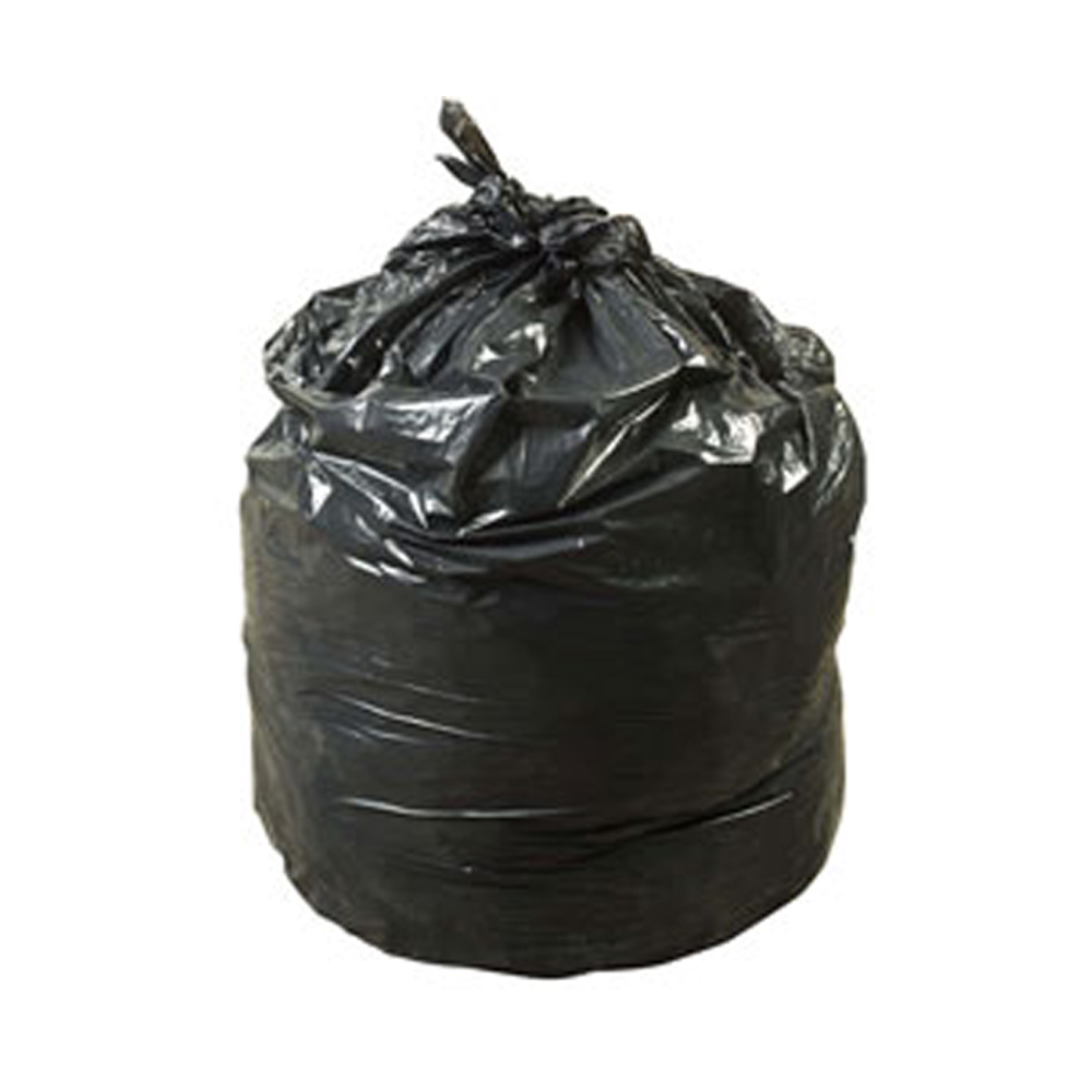 PC44MRBK EcoMax Can Liner 44 Gal. 0.45 Mil Black Environmentally Friendly  On A Roll 10/25 C