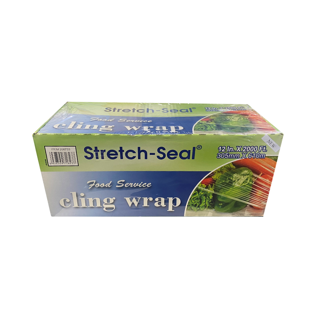 CF1220 Stretch-Seal Clear 12"x2000' Food Service  Cling Wrap 1 ea.