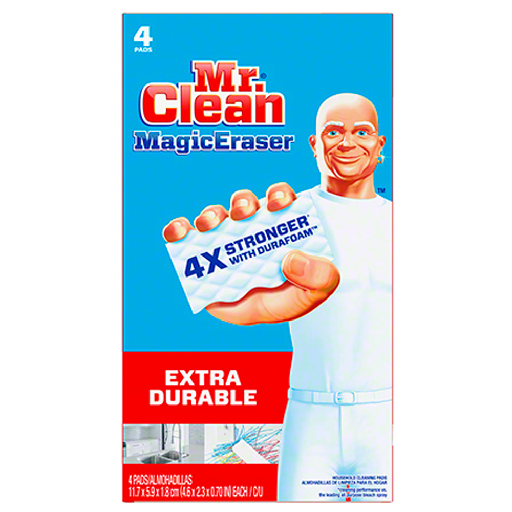 82038 Mr. Clean Extra Durable Magic Erasure 4x    Stronger w/ Durafoam 8/cs