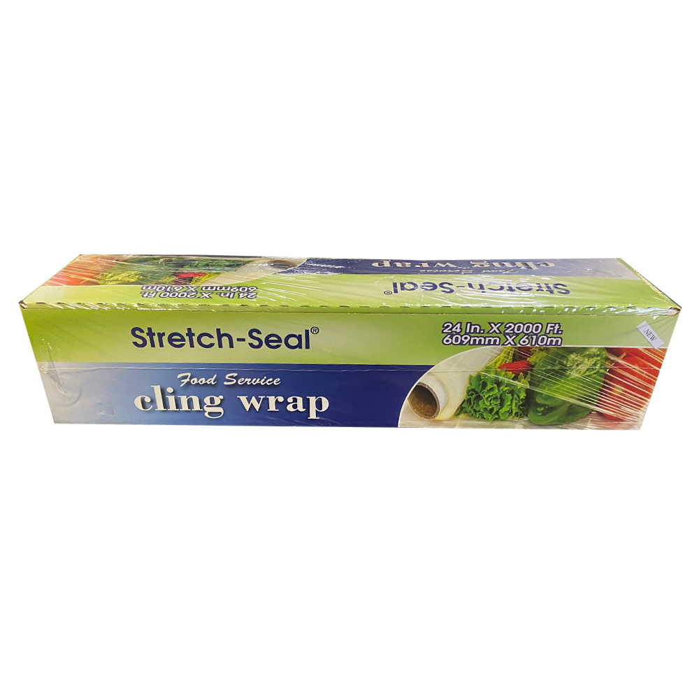 CF2420 Stretch-Seal Clear 24"x2000' Food Service  Cling Wrap 1 ea.