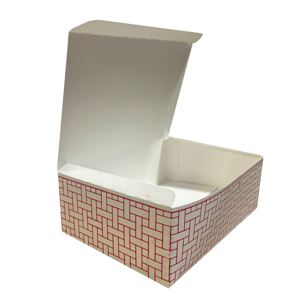 CKB752 Red/White Weave Print 7"x5"x2.5" Chicken Box Bulk 250/cs