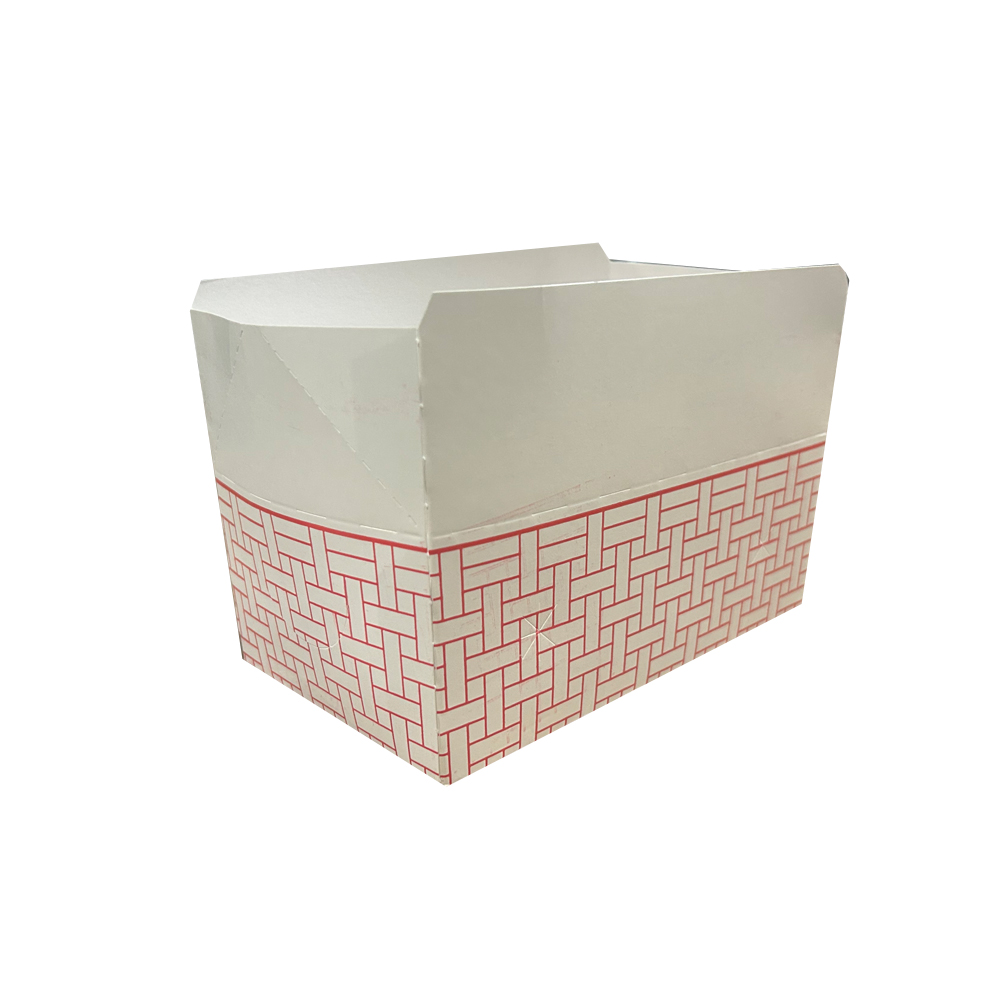 CHFT-SM RED/White Weave Print 7"x4.25"x2.75" Chicken Box Bulk 500/cs