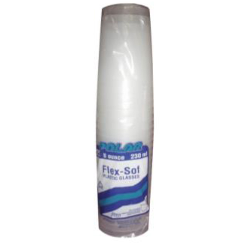 5123109  Frost Flex Clear 8 oz. Plastic           Tumblers (Dsh Wsher Saf) 20/25 cs