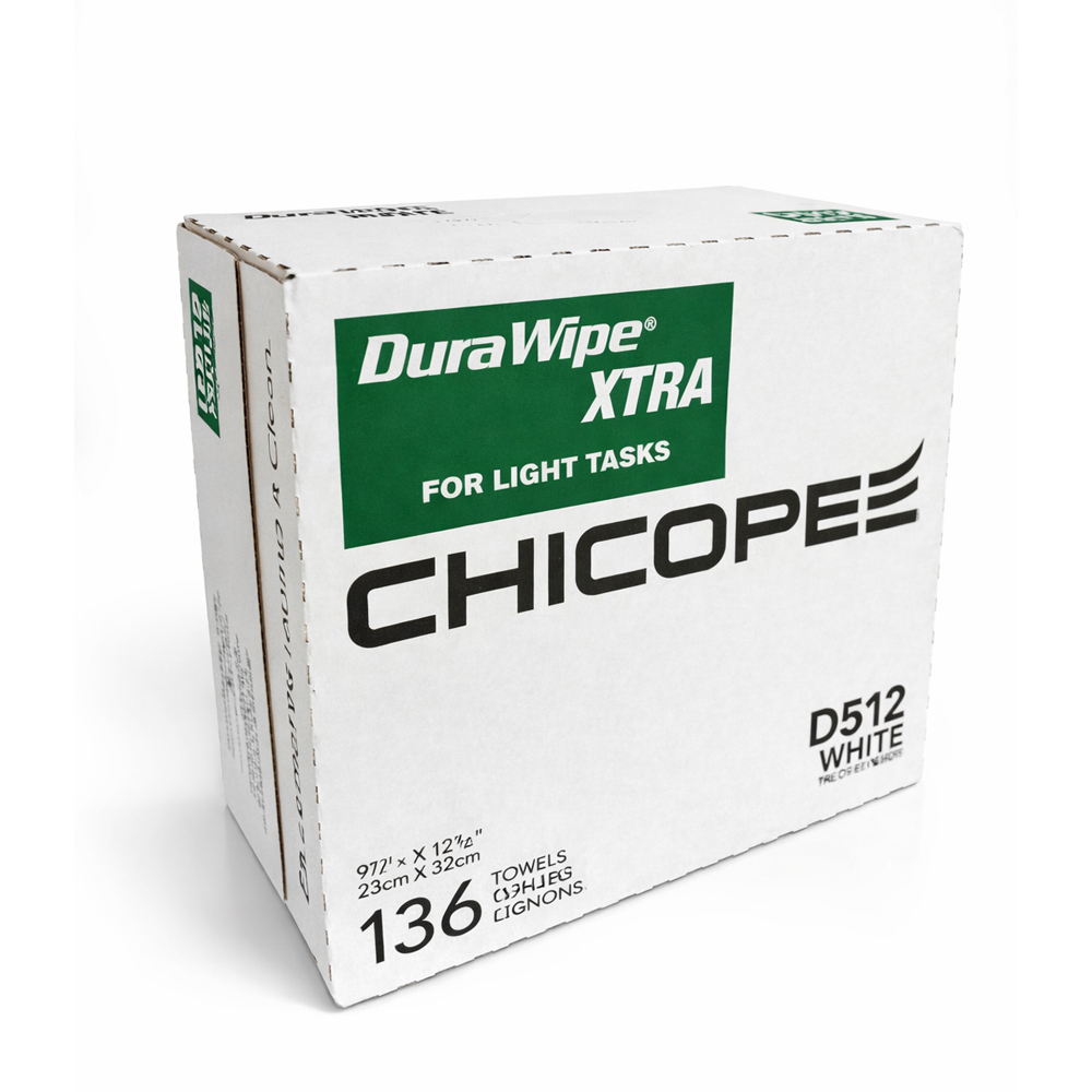D512 Dura Wipe Extra 9"x12" Boxed Light Duty Task Wipes 10/136 cs