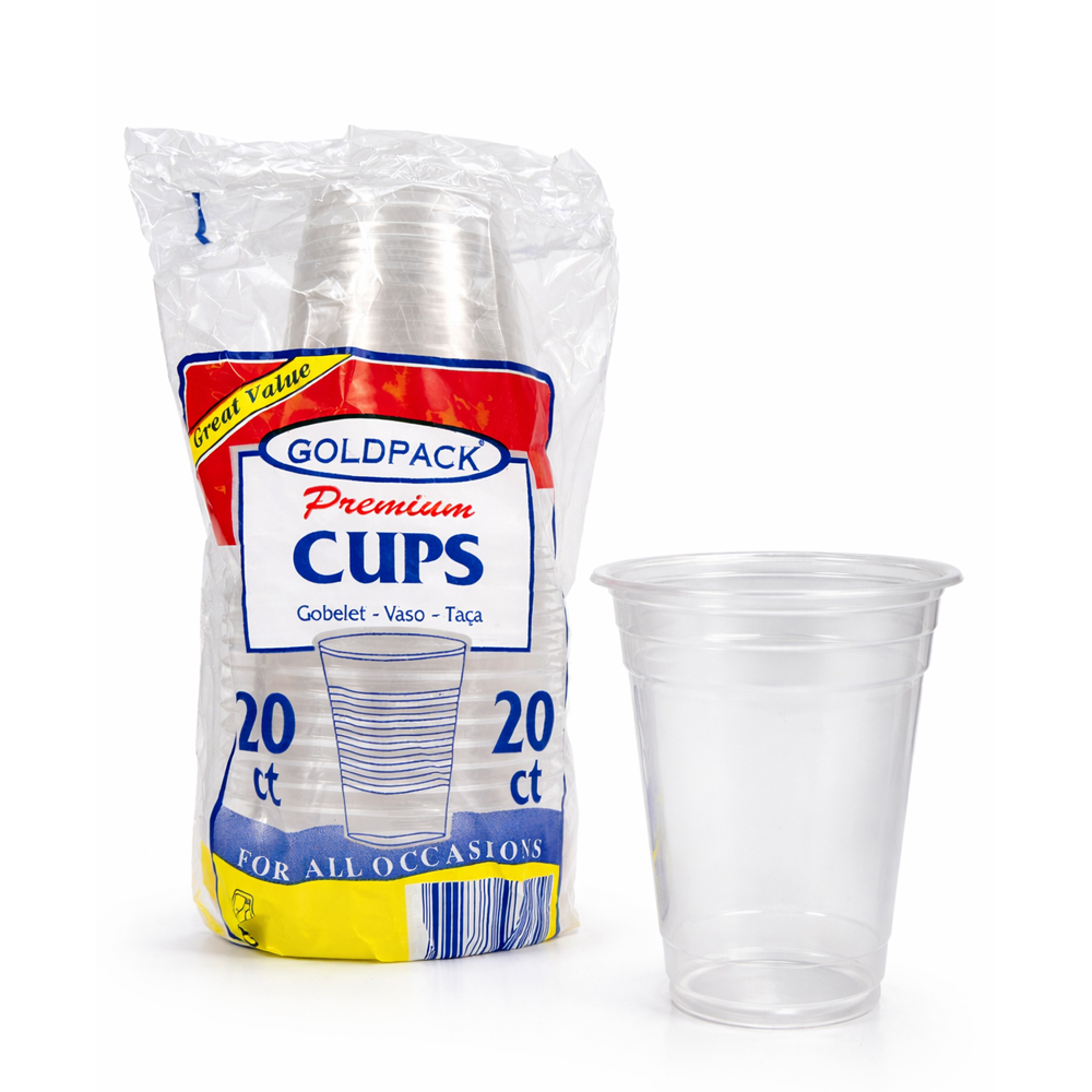 GOLDPACK Clear 12 oz. Polypropylene Retail Cups 36/20 cs