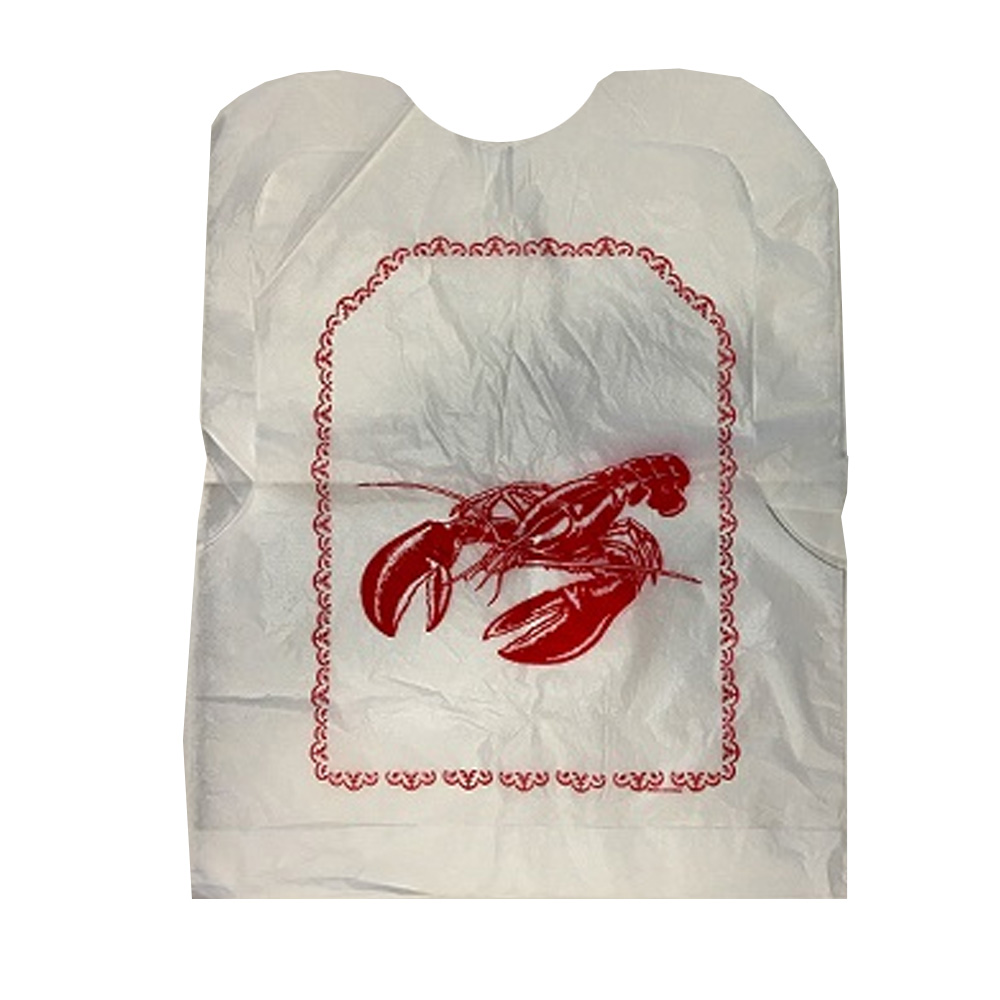 LOB100 Printed 15"x20" Poly Lobster Bib 4/500 cs