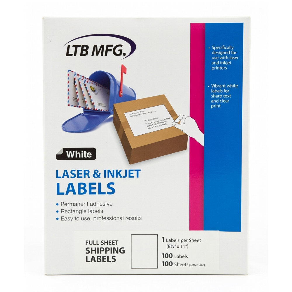 001-100 1 LABEL/SHT 8.5"X11"