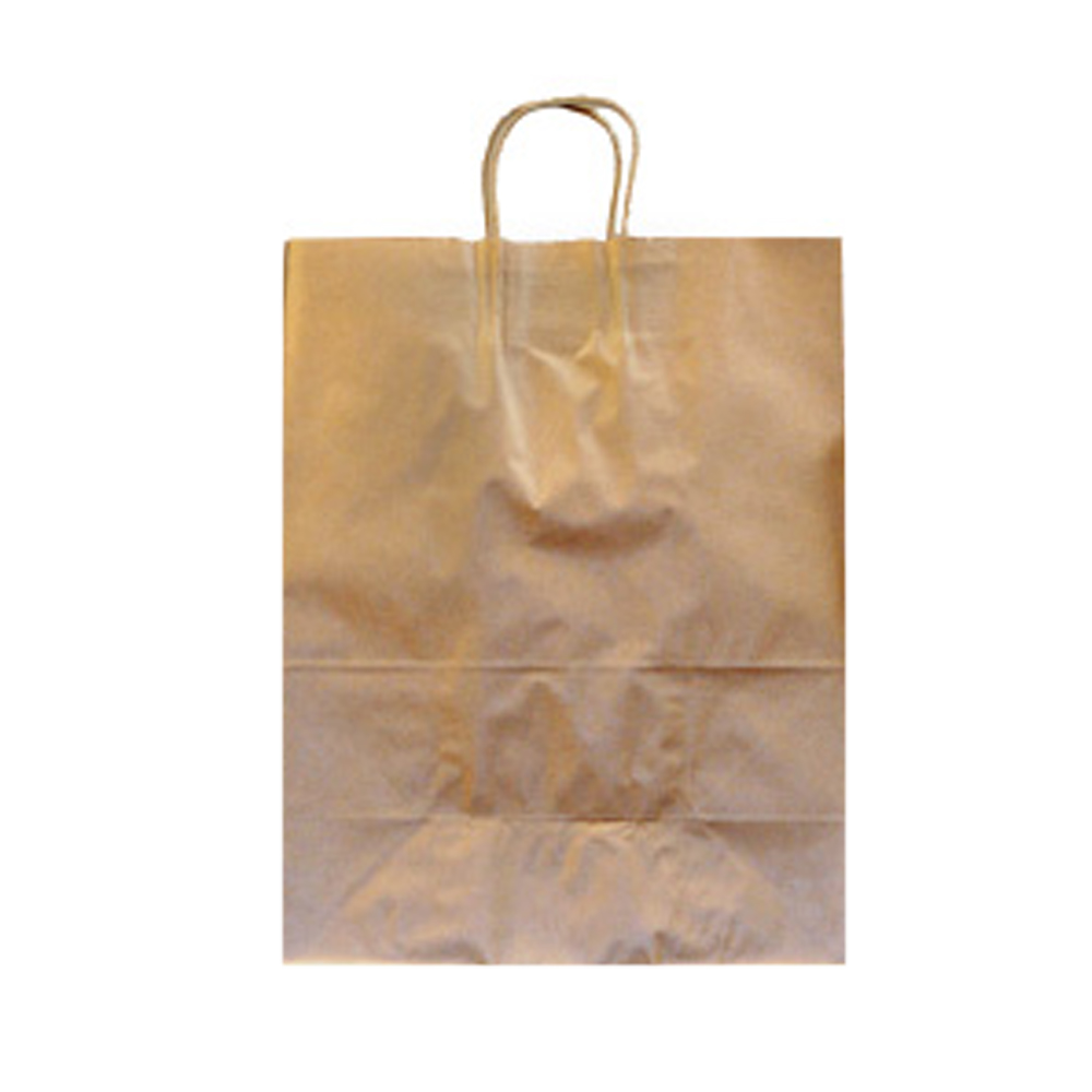 KBSENIOR Senior Shopping Bag Kraft 13"x7"x16"x7" Twisted Handles Paper 250/BD