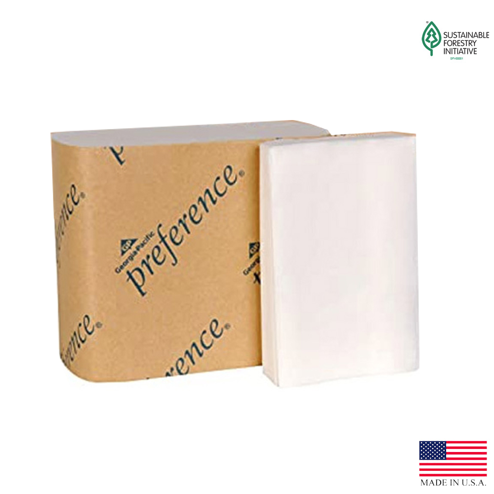 10101 Preference Interfold Bathroom Tissue White 2 ply  5"x4" 400 Sheets 60/400 cs