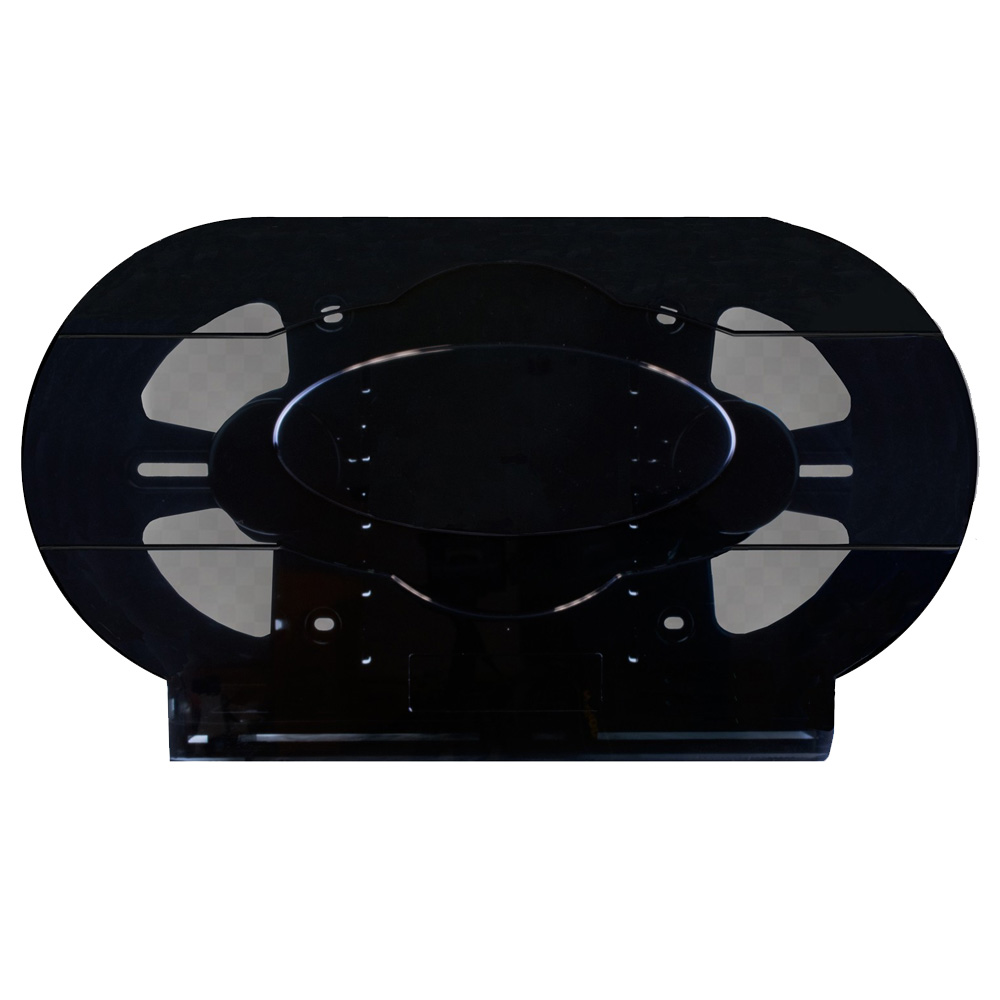 2010 Black Plastic  9" Twin Junior Roll Bathroom Tissue Dispenser 1 ea. - 2010 BLACK TWIN JRT DISPENSER