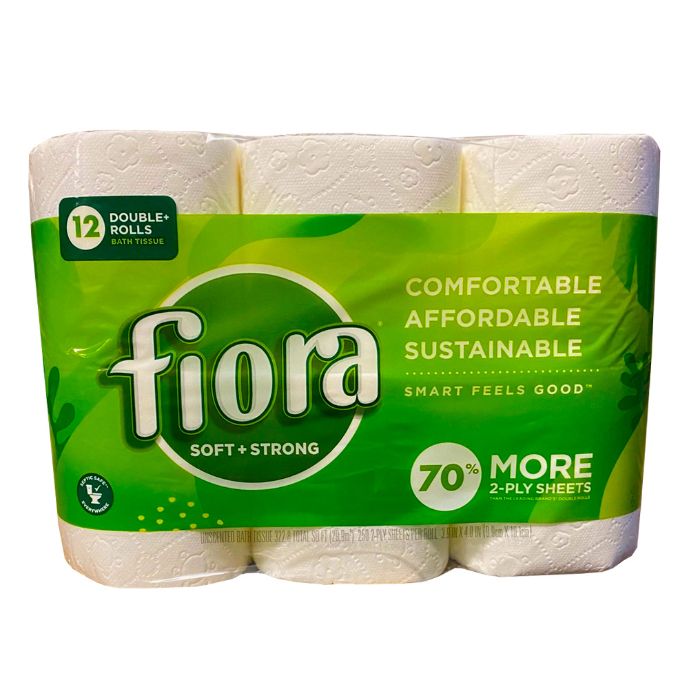 21003 Fiora 2 ply Soft & Strong Bathroom Tissue 12pk 4/12 cs