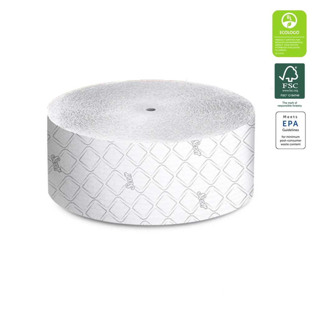 07006 Scott Bathroom Tissue White 2 ply  Jumbo Roll 3.66"x1150' 12/cs