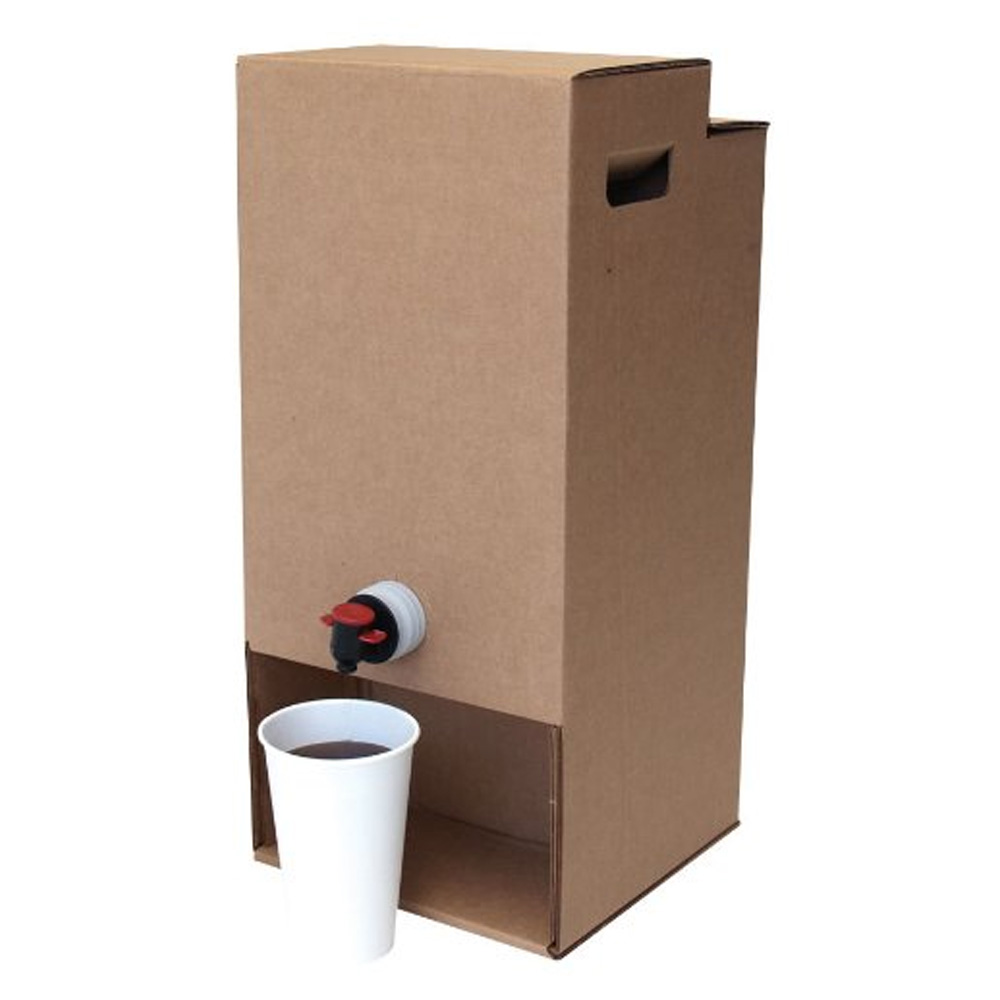 7150 Beverage on The Move 3 Gallon Kraft          Cardboard Coffee Spout 10/cs