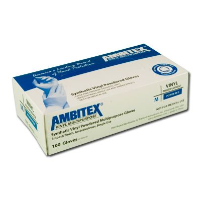 VXL5101 Ambitex Clear Large Multi-Purpose Vinyl Gloves 10/100 cs