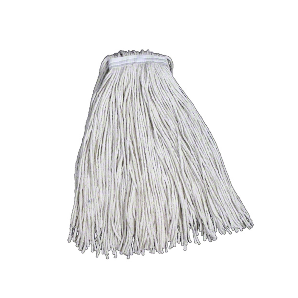 01753010 White 10 oz. Cotton Wet Mop Head 4 ply with Handle 12/cs