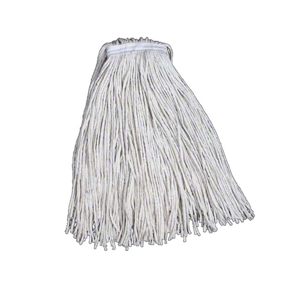 01753012 White 12 oz. Cotton Wet Mop Head 4 ply with Handle 12/cs