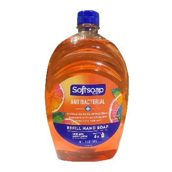 USO5261A Softsoap 50 oz. Antibacterial Hand Soap Refill w/ Crisp Clean Scent 6/cs