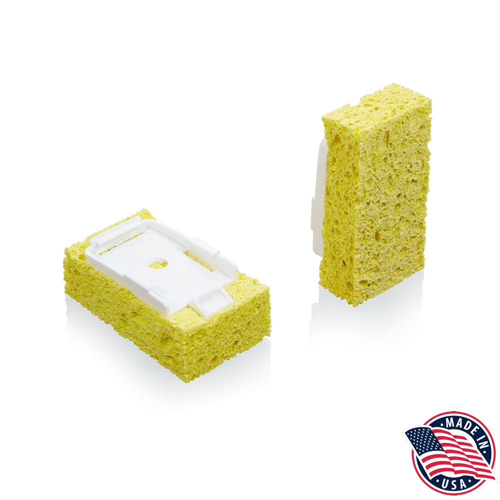 803 Yellow Cellulose Dishwasher Replacement Sponge 48/2 cs - 00803 DISH WAND REPL SPONGE