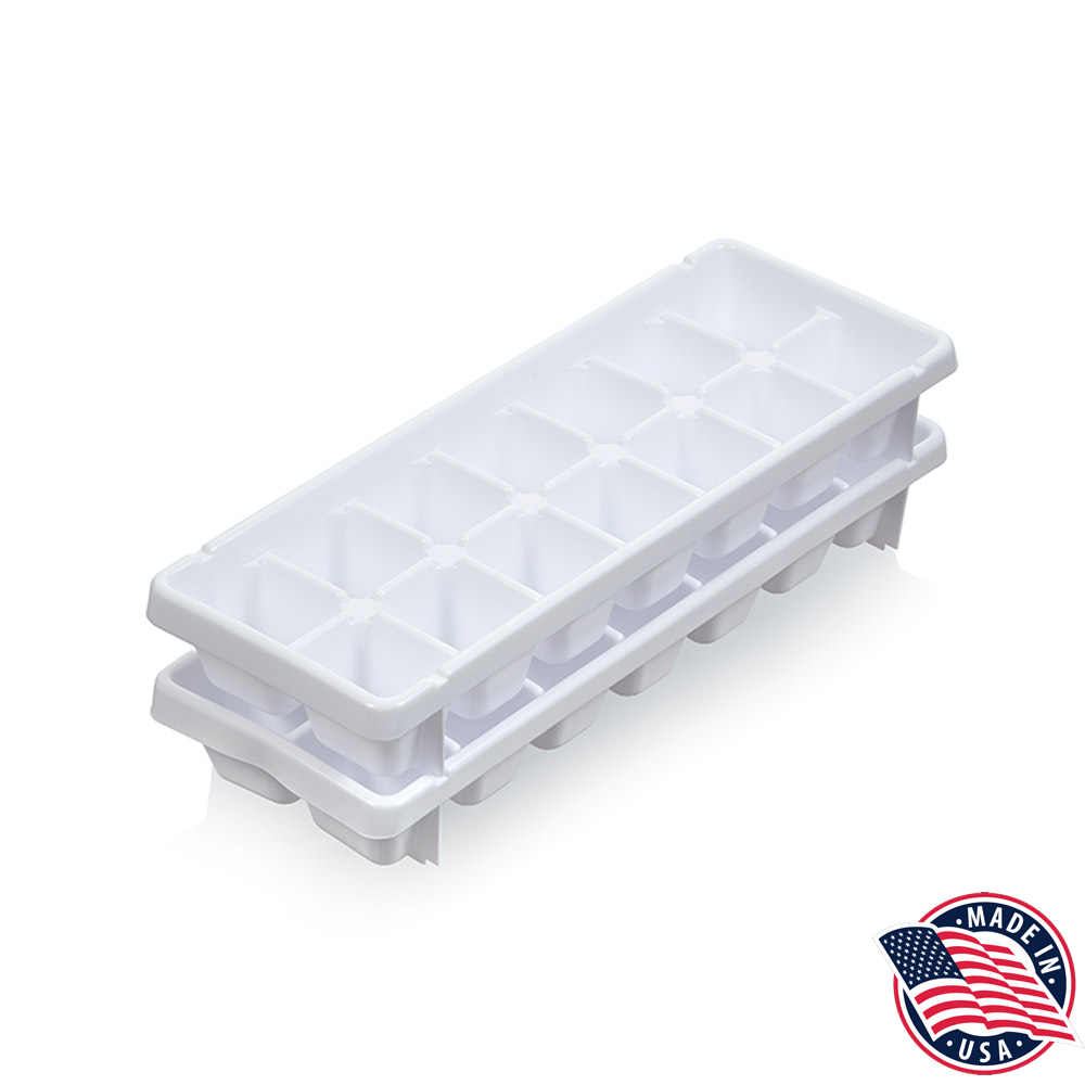 050 Eezy Out White 2 Ice Cube Tray 12/2 cs
