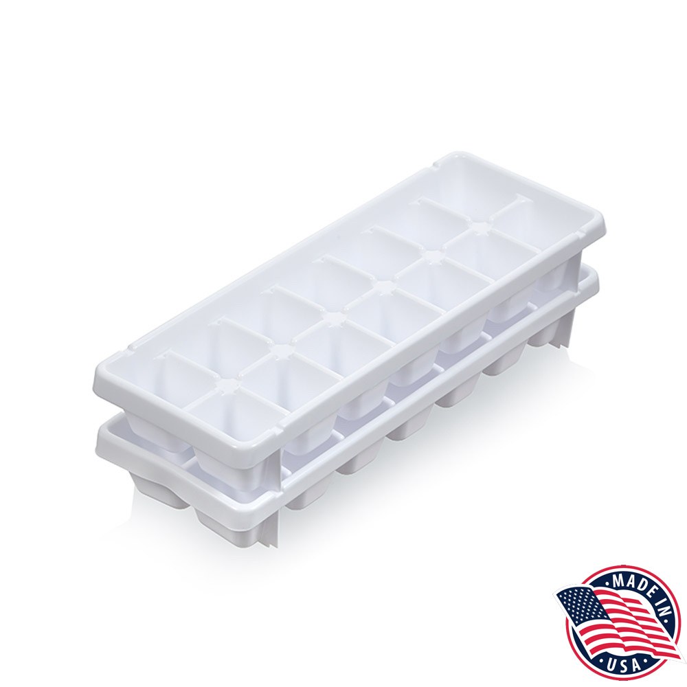 050 Eezy Out White 2 Ice Cube Tray 12/2 cs - 050 EZZY ICE CUBE TRAY 12/2