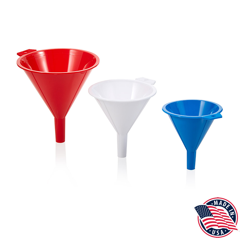 12302 Assorted 16 oz. Funnel 4/6 cs - 12302 16z FUNNEL ASST COLORS