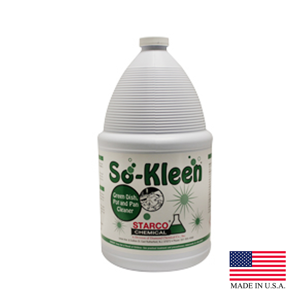 16908 So-Kleen 1 Gal. Green Dish, Pot & Pan Detergent 4/cs