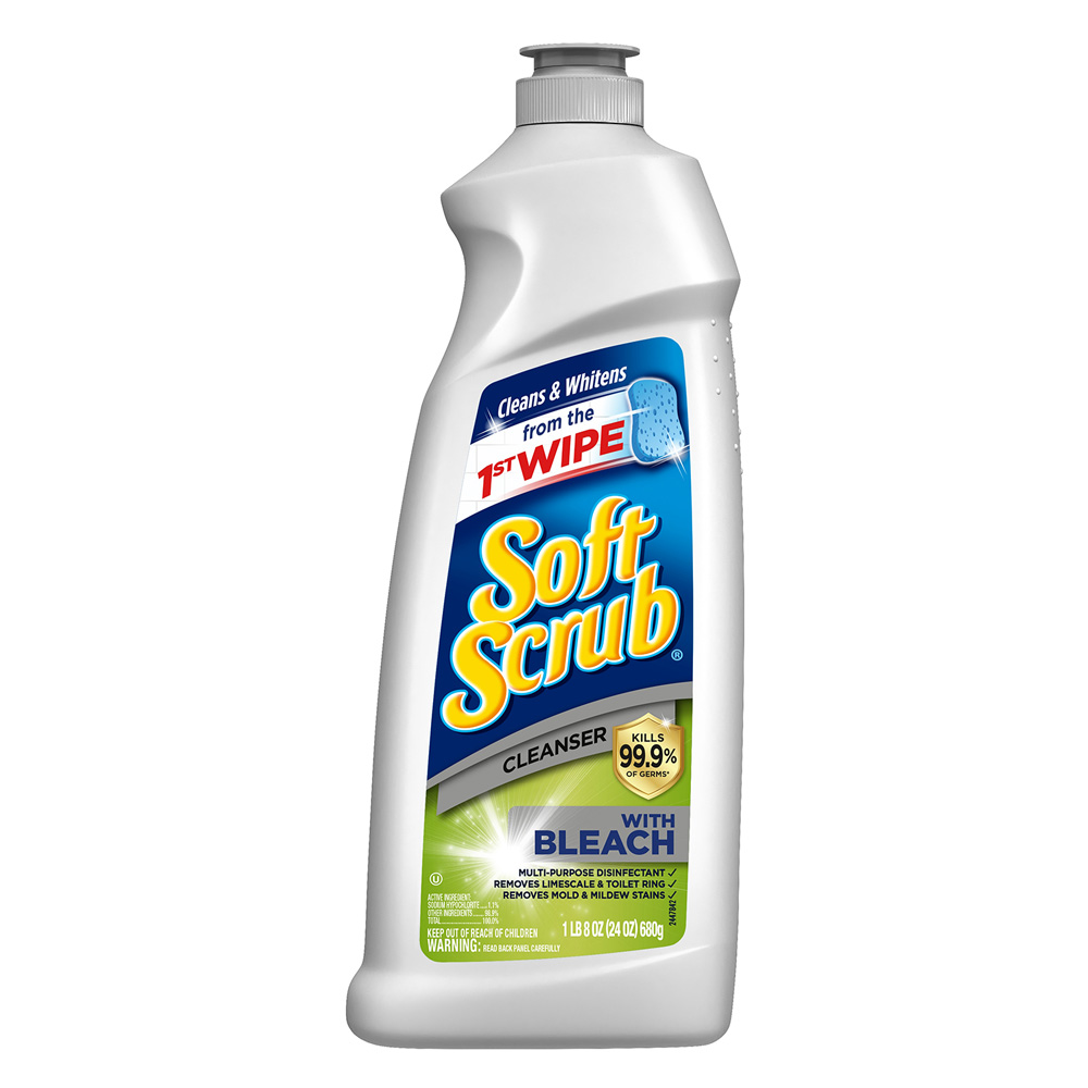 01602 Soft Scrub 24 oz. Antibacterial Cleanser w/Bleach 9/cs