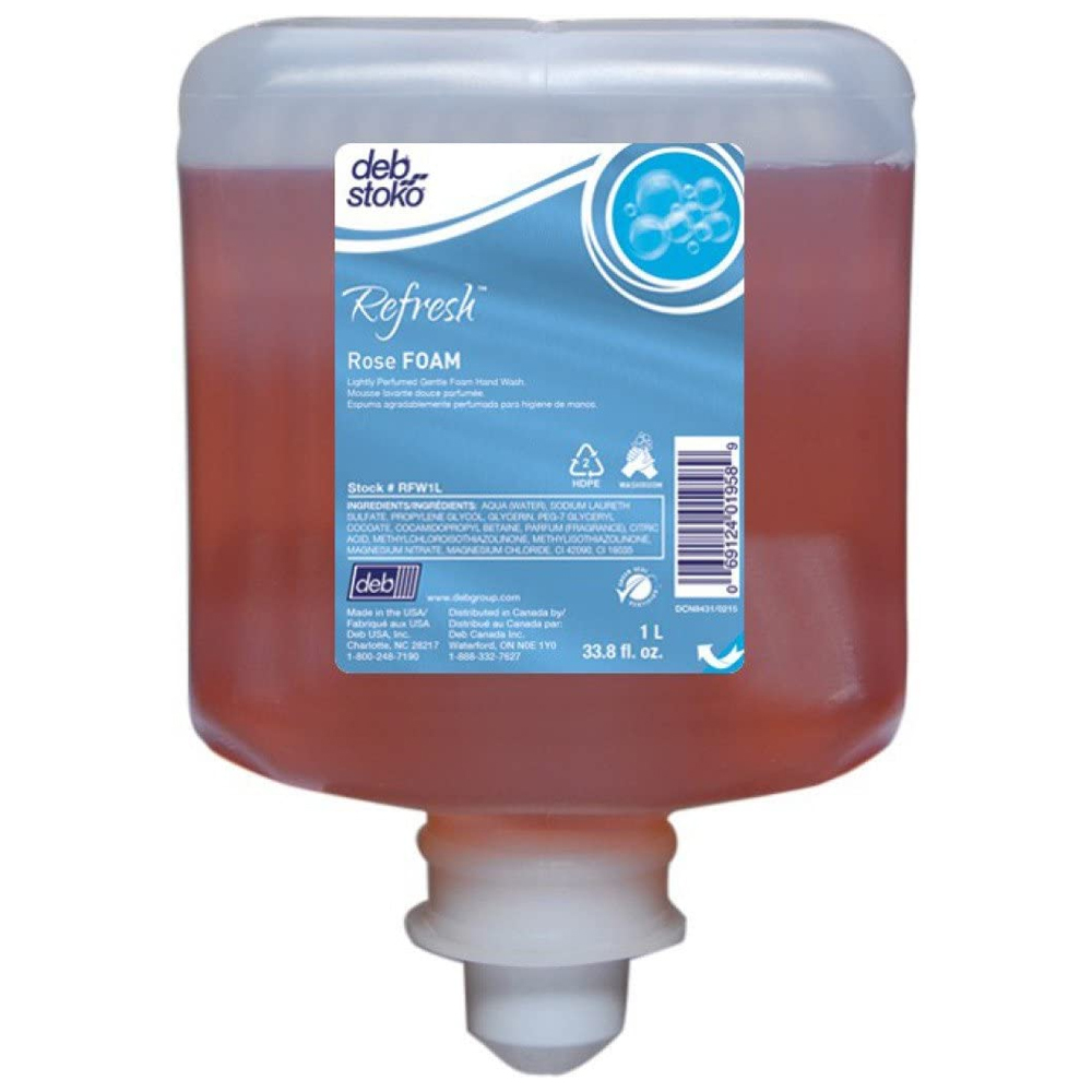 RFW1L Refresh 1 Liter Rose Foaming Hand Soap      Refill 6/cs