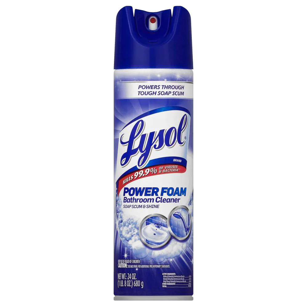 02569 Lysol 24 oz. Power Foam Bathroom Cleaner 12/cs
