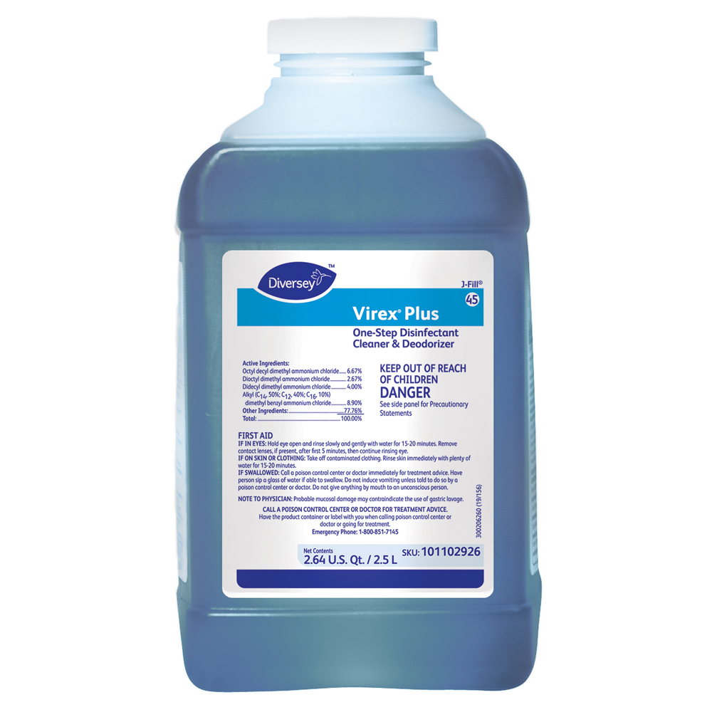 101102926 Virex Plus 2.5 liter One-Step           Disinfectant Cleaner & Deodorizer 2/cs