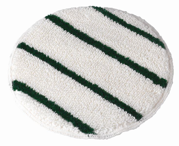 00739 White 19" Carpet Bonnet Pad wtih Stripe 6/cs
