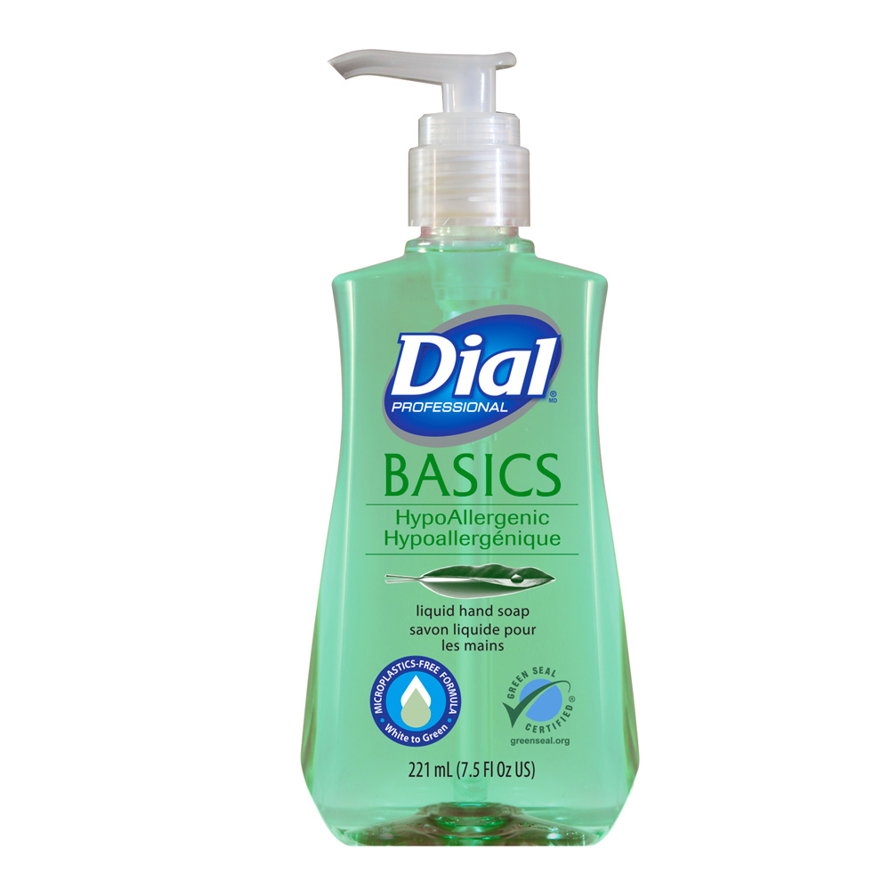 06028 Dial Basics 7.5 oz. Hypoallergenic Liquid Hand Soap  12/cs