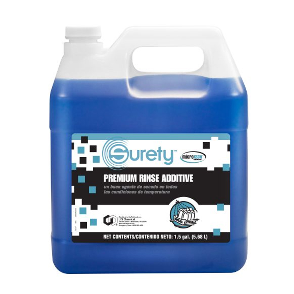 101105572 MicroTECH 1.5 Gallon Surety Premium     Rinse Additive 2/cs
