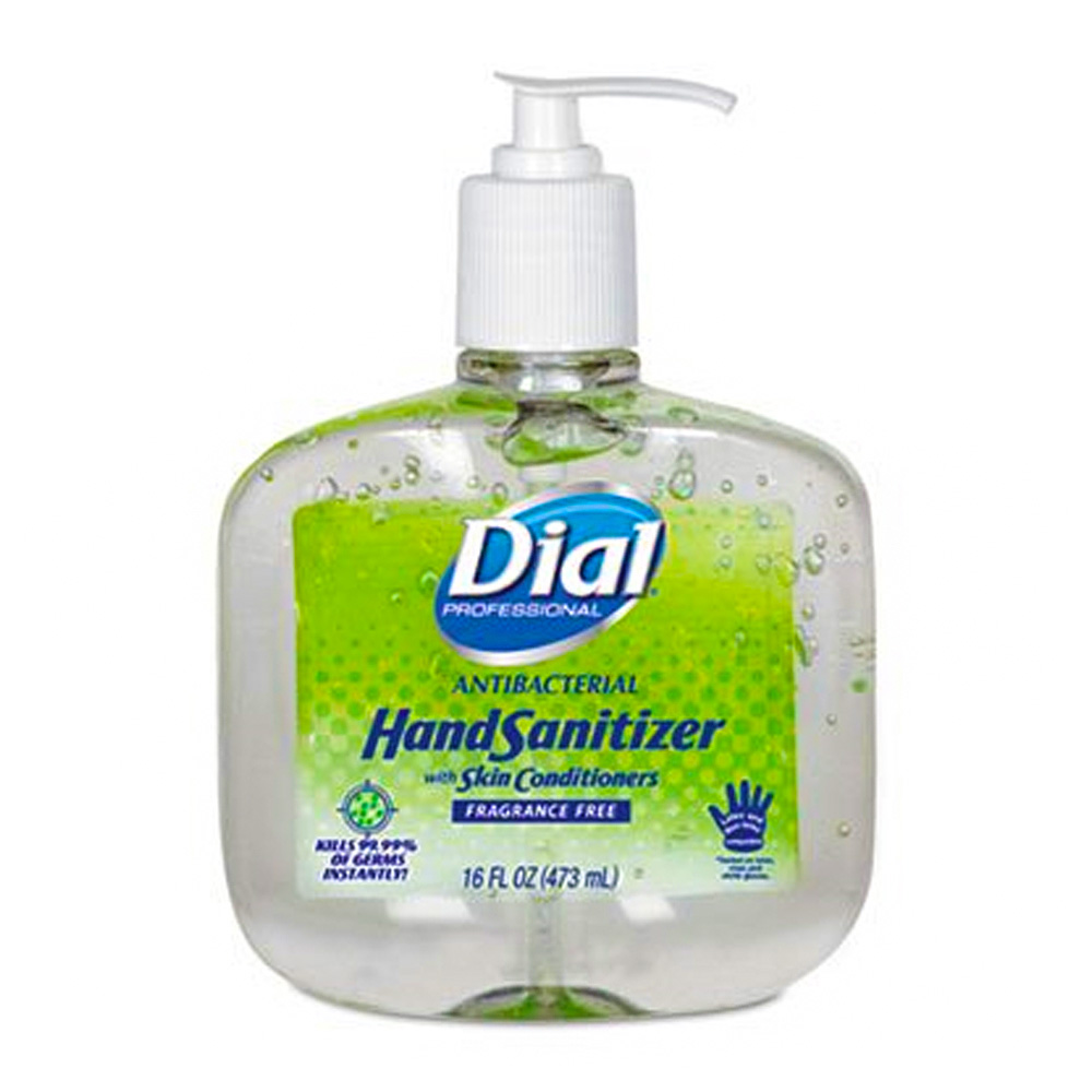 00213 Dial Professional  16 oz. Antibacterial Hand Sanitizer with Skin Conditioners 8/cs