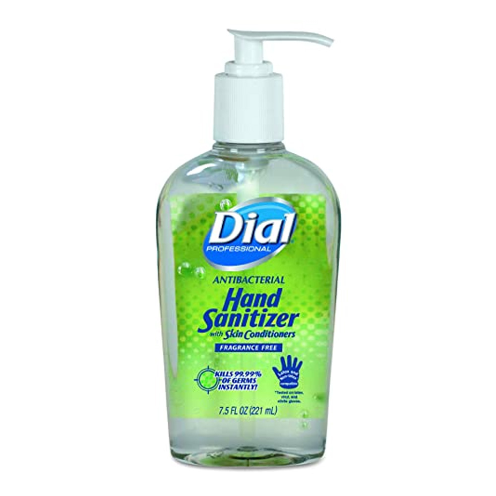 01585 Dial Professional  7.5 oz. Antibacterial Hand Sanitizer with Skin Conditioners 12/cs
