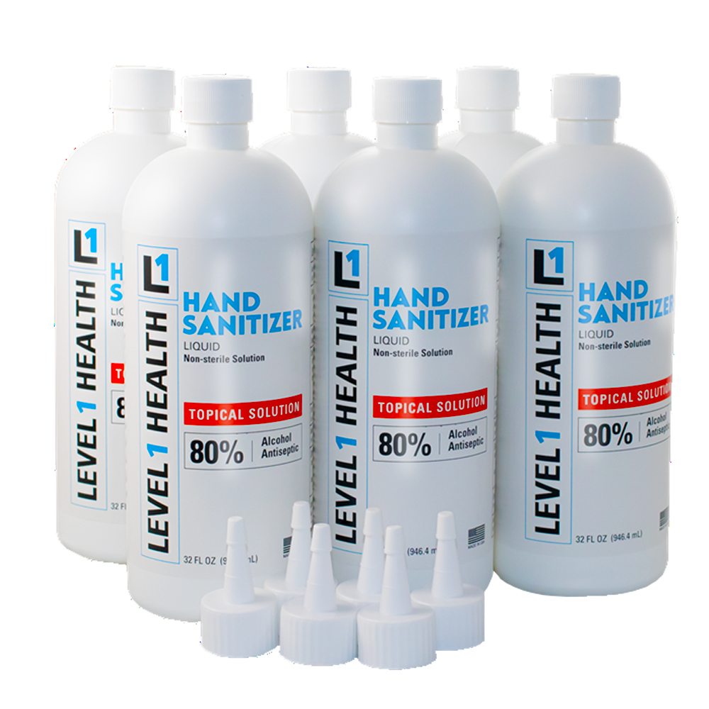 LEVL1/200470 Level 1 Health 32 oz. 80% Alcohol Antiseptic Non-Sterile Liquid Hand Sanitizer 12/